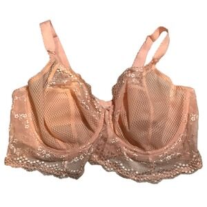Elomi Pink Lace Full Coverage Underwire Bra 36I